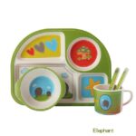 Bambou Élégance – Set de Table Raffiné pour Enfants - Elephant