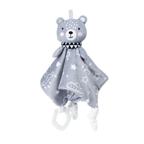 Doudou Gris Blanc ( ourson, lapin, ou renard ) – Image 3