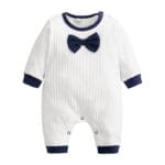 Barboteuse Gentleman en coton - Bleu