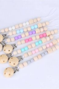 Attache Tétine en Bois Naturel - Sécurité et Élégance