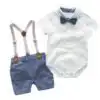 Barboteuse Imprimée – Confort et Style pour Votre Bébé - Bleu clair