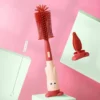 Brosse Biberon Bébé 3-en-1 - Rouge