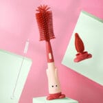 Bébé Biberon Brosse 3-en-1 - Rouge