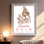 Affiche de naissance biche