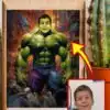 Poster Super-Héros Personnalisé avec Photo — Ados et Adultes, 19 Héros au Choix - Hulk