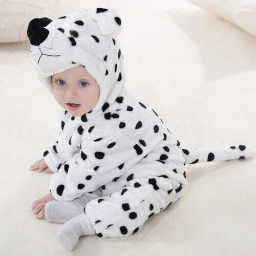 Pyjama Grenouillère Douceur Animale Leopard Blanc