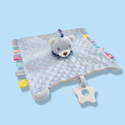 Doudou Animal en Peluche Ultra Doux – Couverture Apaisante pour Bébé ourson