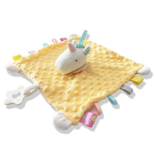 Doudou Animal en Peluche Ultra Doux – Couverture Apaisante pour Bébé licorne