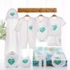 Coffret Cadeau Naissance Vêtements Bébé été - Coeur vert