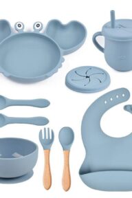 Ensemble repas complet pour bébé - Crabe 8 pces