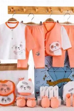 Coffret Cadeau Naissance (18 pièces) Vêtements Bébé Automne - orange