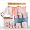 Coffret Cadeau Naissance (18 pièces) Vêtements Bébé Automne - Rose