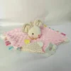 Doudou Animal en Peluche Ultra Doux – Couverture Apaisante pour Bébé - Souris Blanche