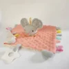 Doudou Animal en Peluche Ultra Doux – Couverture Apaisante pour Bébé - Souris Grise