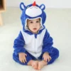 Pyjama Grenouillère Bébé — Douceur Animale, Ultra-Doux et Respirant - Bleu