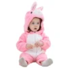 Pyjama Grenouillère Bébé — Douceur Animale, Ultra-Doux et Respirant - Lapin rose