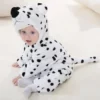 Pyjama Grenouillère Bébé — Douceur Animale, Ultra-Doux et Respirant - Leopard Blanc