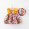 Robe Princesse Fleurie pour Fille - Jaune