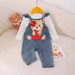 Salopette Ourson petit coeur