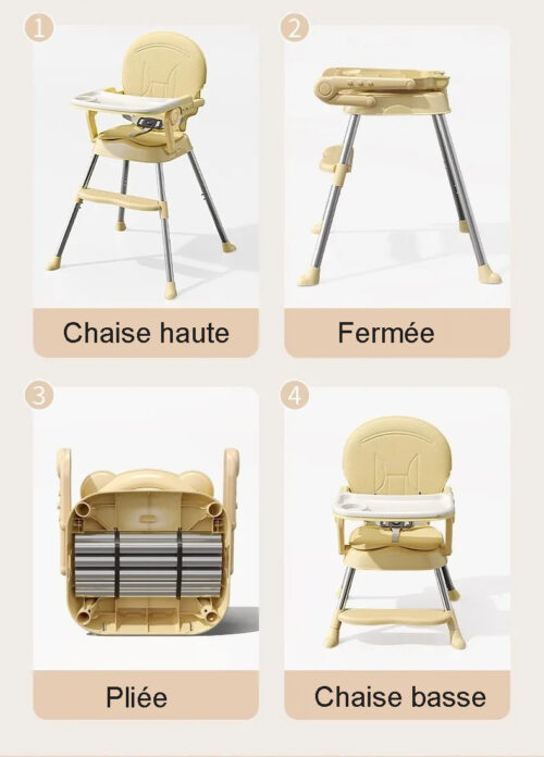 Chaise haute pliable - Multi position