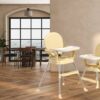 Chaise Haute Pliable pour Bébé – Confort et Sécurité au Quotidien - Beige