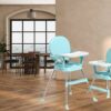 Chaise Haute Pliable pour Bébé – Confort et Sécurité au Quotidien - Bleu