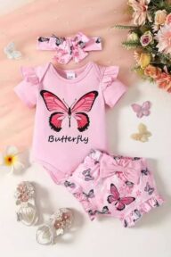 Ensemble Été Papillon pour Bébé Fille