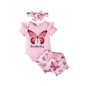 Ensemble Été Papillon pour Bébé Fille