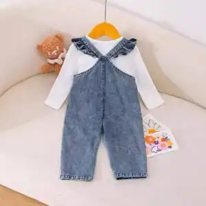 Salopette Ourson petit coeur dos