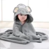 Cape de Bain Bébé Animaux – Sortie de Bain Douce et Absorbante - Elephant