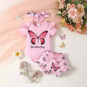 Baby Girl Butterfly Summer Outfit