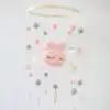 Mobile pour Berceau en Forme de Lapin - Rose