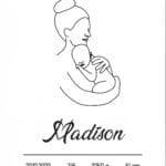 Affiche de naissance minimaliste et moderne - Face