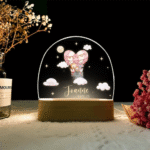 Veilleuse personnalisée avec prénom – Lampe LED pour chambre bébé - Ballon
