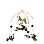 Mobile bébé en bois fait main – Déco chambre bébé - Panda