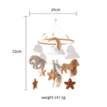 Mobile bébé en bois fait main – Déco chambre bébé - Safari