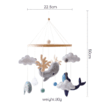 Mobile bébé en bois fait main – Déco chambre bébé - Animaux marins