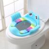 Siège de Toilette Bébé – Réducteur WC Antidérapant et Coussin Lavable pour Enfants - Bleu