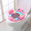 Siège de Toilette Bébé – Réducteur WC Antidérapant et Coussin Lavable pour Enfants - Rose