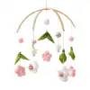 Mobile bébé en bois fait main – Déco chambre bébé - Abeilles roses