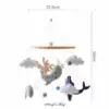 Mobile bébé en bois fait main – Déco chambre bébé - Animaux marins