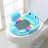 Siège de Toilette Bébé — Réducteur WC Antidérapant et Coussin Lavable - Bleu