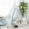 Tipi de jeu pour enfant – Tente princesse ou cabane intérieure pour garçon & fille - Bleu