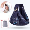Écharpe de portage avec anneaux – Ergonomique épaule rembourrée - Bleu Marine