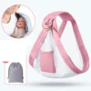 Écharpe de portage avec anneaux – Ergonomique épaule rembourrée - Rose Respirante