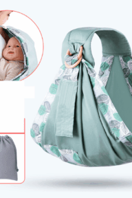 écharpe de portage avec anneaux - vert clair