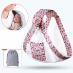 Écharpe de portage avec anneaux – Ergonomique épaule rembourrée - Violet Respirante