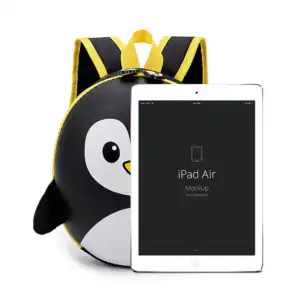 sac à dos enfant motif pingouin brillant et coloré