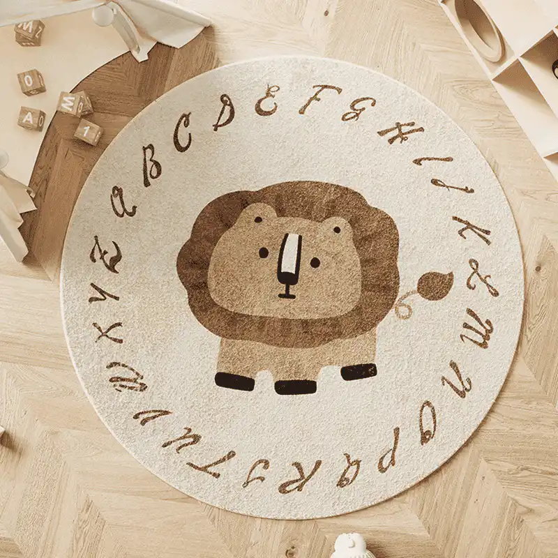 Alphabet animal nursery rug - Lion