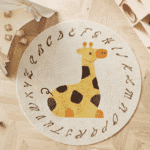 Tapis Alphabet & Animaux – Tapis de jeu éducatif pour bébé & chambre enfant - Girafe